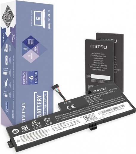 MITSU-batterij voor Lenovo ThinkPad T470, T480, A475 en A485, 2000 mAh