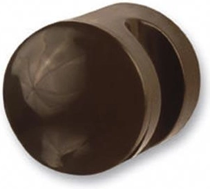 Draaibare knop met ronde rozet, wit, kunststof