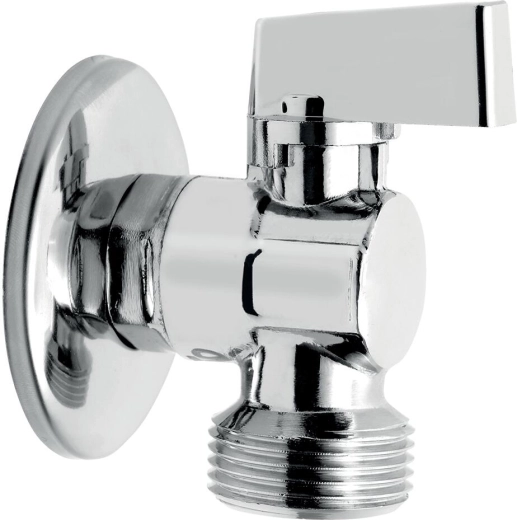 Haakse wasmachinekraan met terugslagklep 1/2" × 3/4"