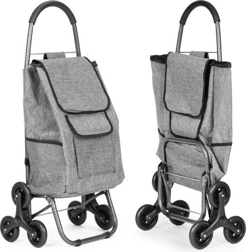 Boodschappenwagen 33 l met drievoudige wielen en vakken MODERNHOME