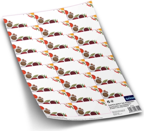 Rechthoekige lege kruidenpotstickers – 23 stuks
