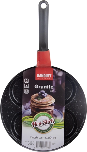 Antiaanbak granieten oppervlak om te bakken met minimaal vet