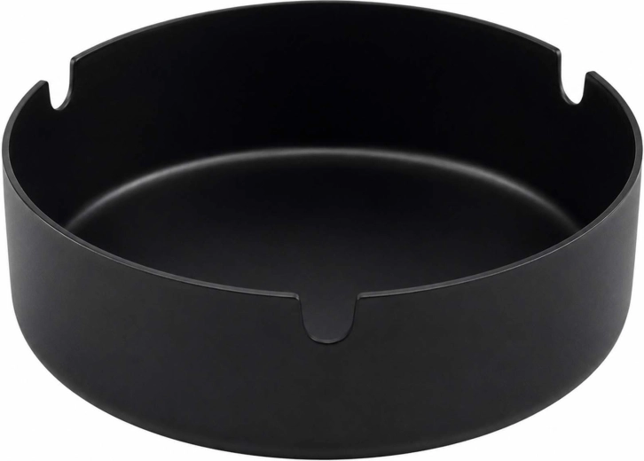 Zwarte roestvrijstalen asbak 10 cm