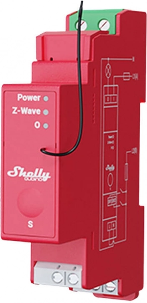 Shelly Qubino Pro 1PM relais voor DIN-rail