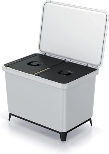 Scheidingsprullenbak Systema 2×23 l asgrijs