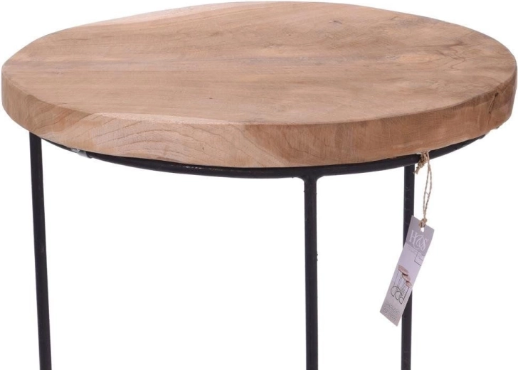 Natuurlijk teakhout en stevig metaal