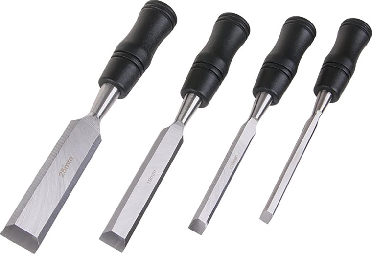 Set hobbybeitels met kunststof handvat - 4 stuks