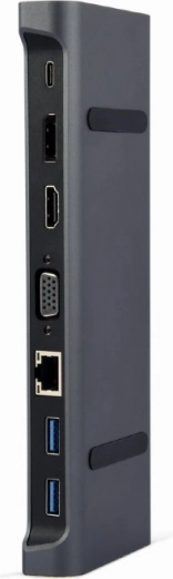USB‑C-adapter 9-in-1 met HDMI, USB‑C PD, VGA, DP, USB en LAN