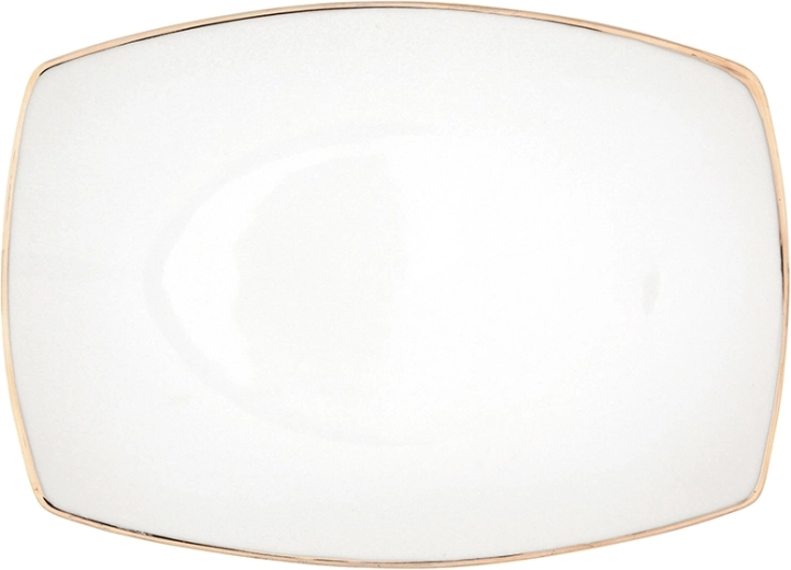 MariaPaula Moderna vierkant serveerbord met gouden rand 24 cm