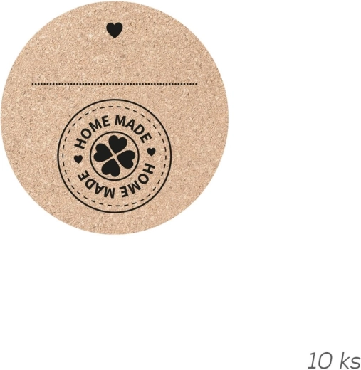 Home made-stickers – ronde blanco etiketten 10 stuks