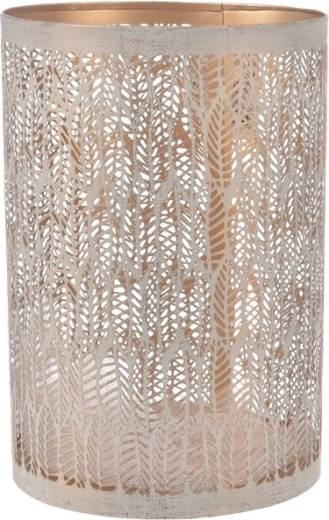 Kandelaar LEAF metaal beige-goud 18 cm