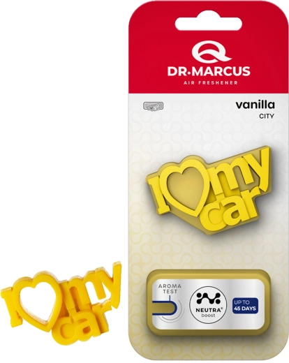 Dr. Marcus City I Love My Car Vanilla luchtverfrisser voor in de auto