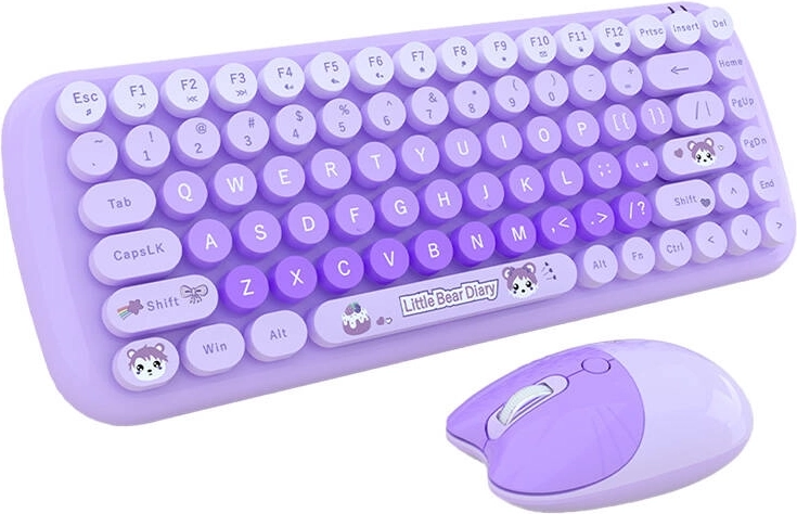 Draadloze set toetsenbord en muis MOFII Candy New 2.4G – Paars