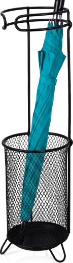 Zwarte metalen paraplustandaard 18 × 50 cm - 1 stuk