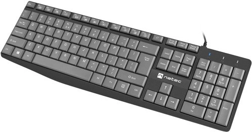 Toetsenbord Natec Nautilus US Slim 1.8m zwart-grijs