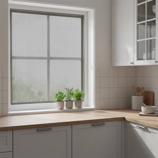 Precies passend op het raam