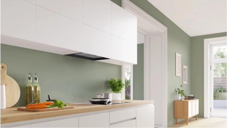 Strak design dankzij inbouw in de kast
