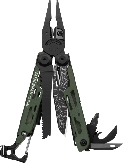 Multifunctioneel gereedschap Leatherman Signal Green Topo met 19 functies