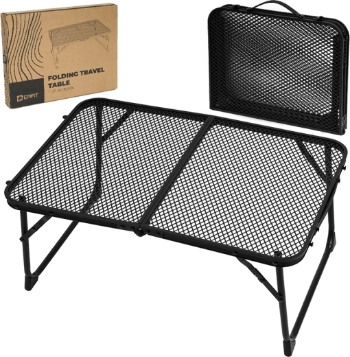 Opvouwbare campingtafel Flip laag 60 zwart