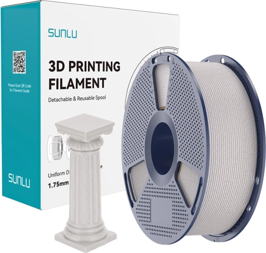Sunlu PLA marmer filament hogesnelheid – lichtgrijs