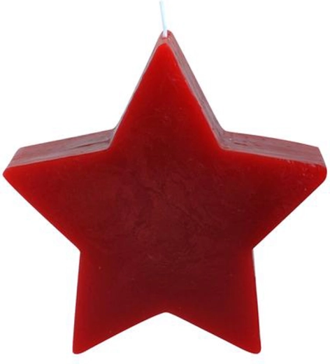 Kerstkaars ster rood 375 g
