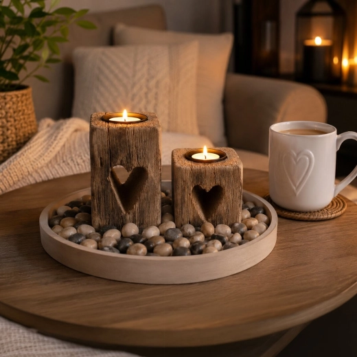 Rustieke decoratie voor tafel en dressoir