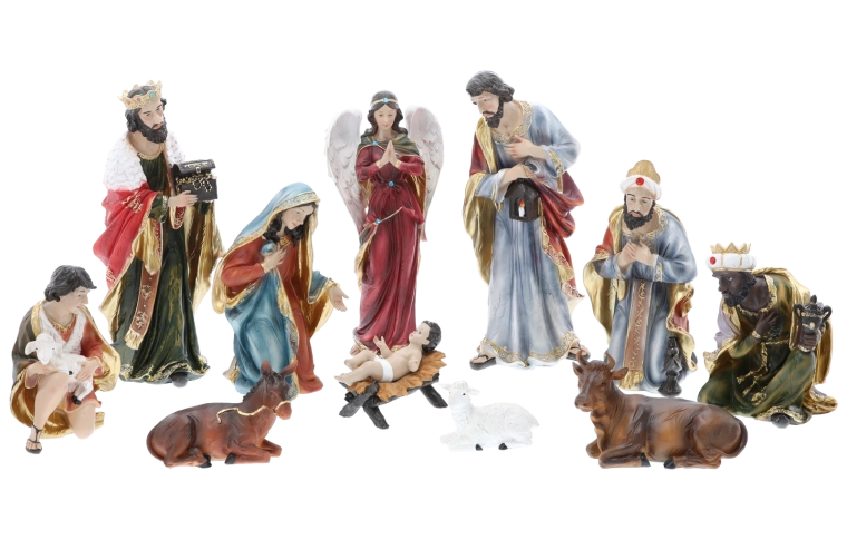 Complete kerststalscène in één set