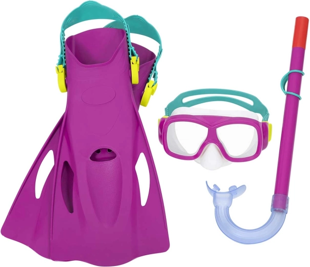 BESTWAY snorkelset – masker, snorkel en vinnen (maat 37–41)