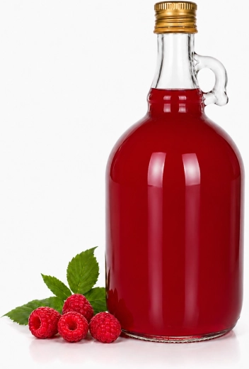 Glazen gallon van 1 l met handvat en schroefdop - 1 stuk