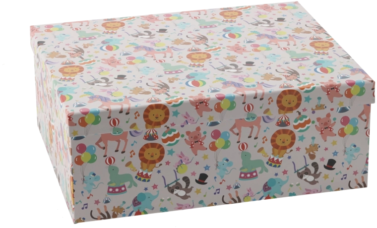 Cadeaudoos met kleurrijke dieren