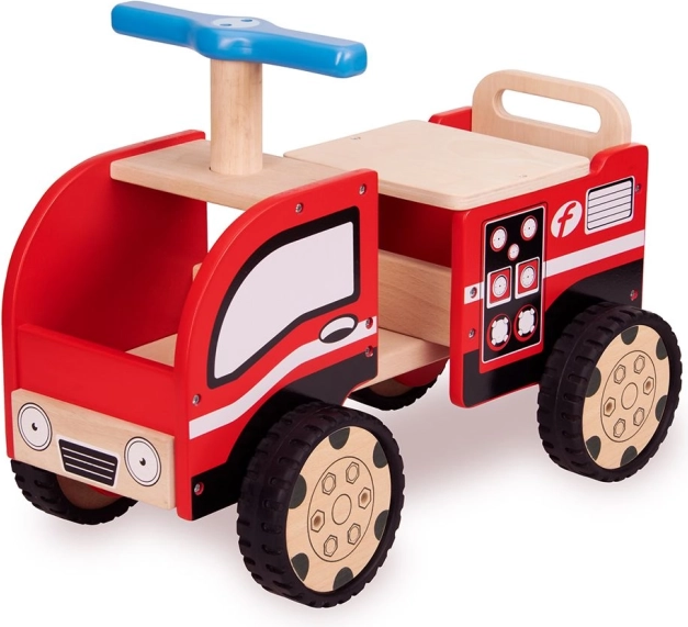 Houten loopfiets brandweerwagen