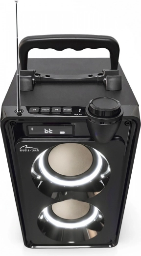 Muziek van USB/microSD en FM-radio met telescopische antenne