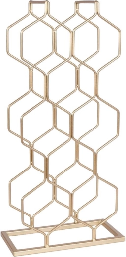 Stabiele metalen constructie met goudkleurige afwerking