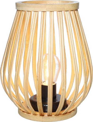 Solight bamboe LED-lantaarn warm wit 20 cm - 1 stuk