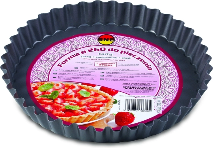Antiaanbak bakvorm voor taart en pizza 26 cm grijs