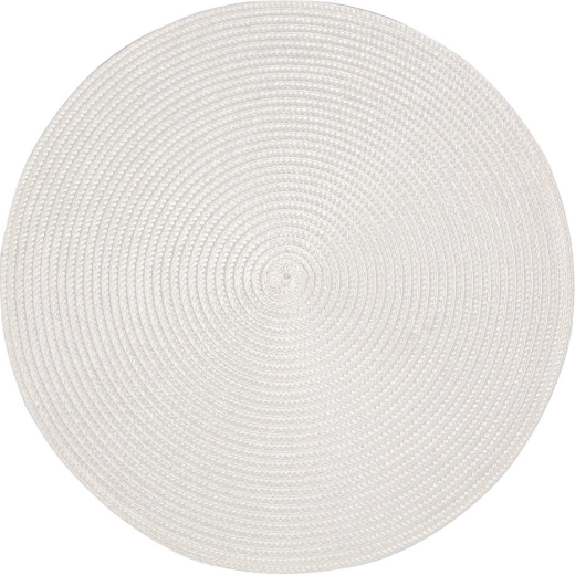 Witte ronde PP-‘stro’ placemat 38 cm