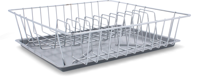 Staande afdruiprek voor borden, chroom 35 × 35 × 9 cm