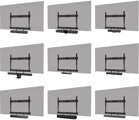 Flexibele montage boven en onder het scherm