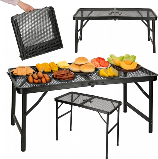 Opvouwbare Kampeertafel met Mesh Blad