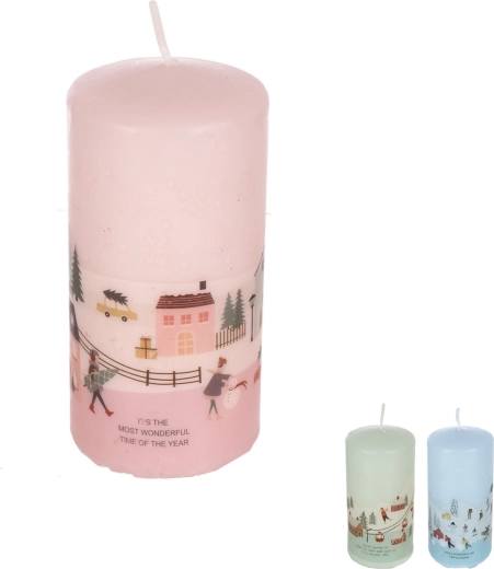 Kerstkaars 12 cm (3 varianten)