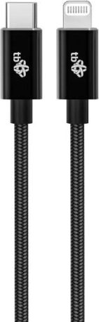 Lightning Kabel MFi - USB C zwart 1m