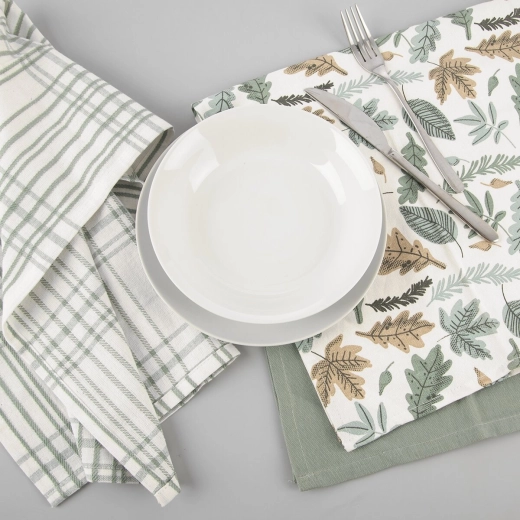 Groen decor dat de keuken afmaakt