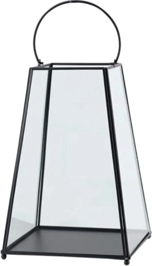 Minimalistische metalen kegelvormige lantaarn 21 × 21 × 31,5 cm