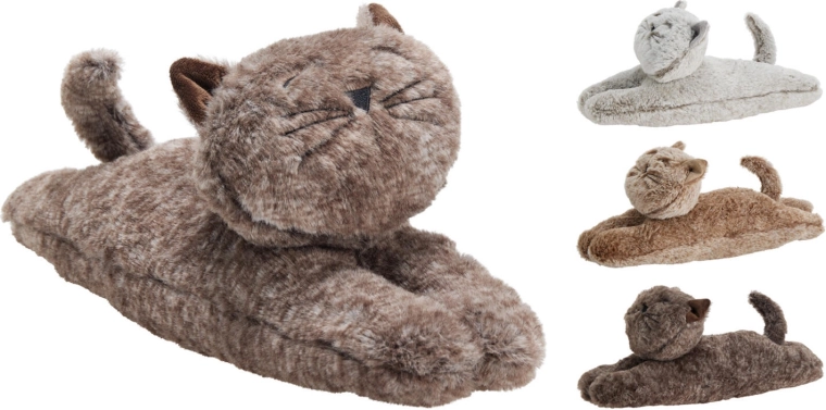 Deurstopper kat 38 cm van polyester met gewicht