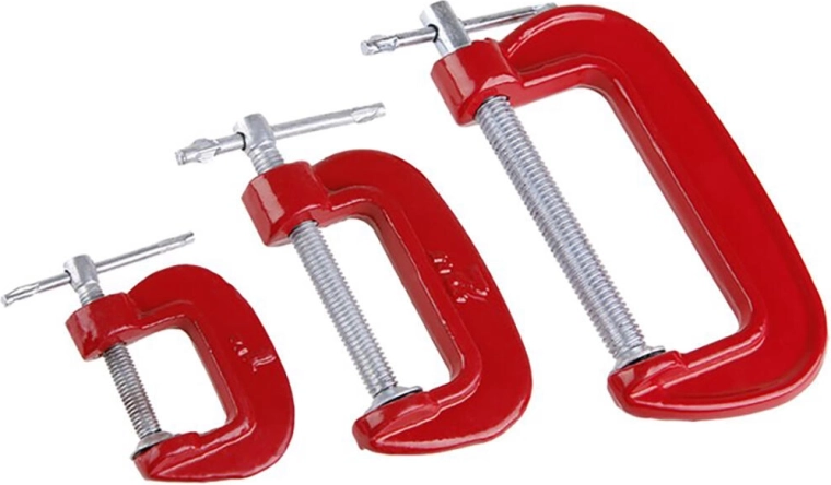 Set metalen G-klemmen 25, 50 en 75 mm - 3 stuks