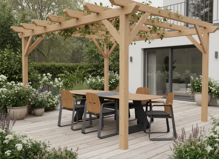 Teakhouten armleuningen en duurzame afwerking