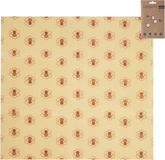 Eco wasdoek voor voedsel van katoen en bijenwas 35 × 33 cm