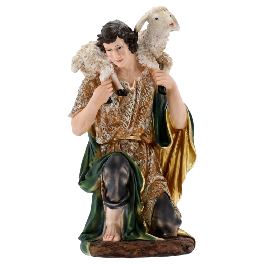 Herderfiguur voor de kerststal van polyresin, 77 cm