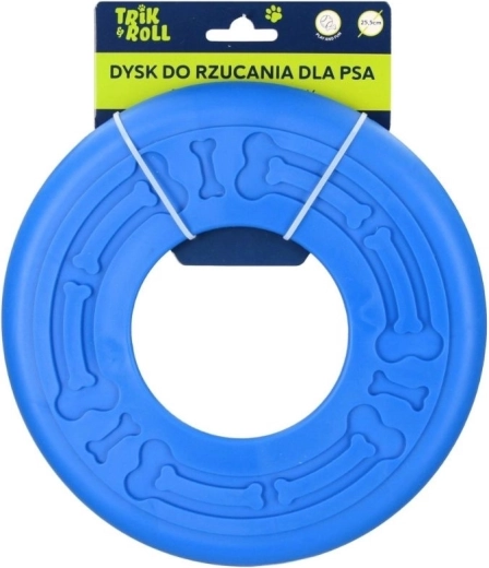 Blauwe vliegende frisbeeschijf voor de hond