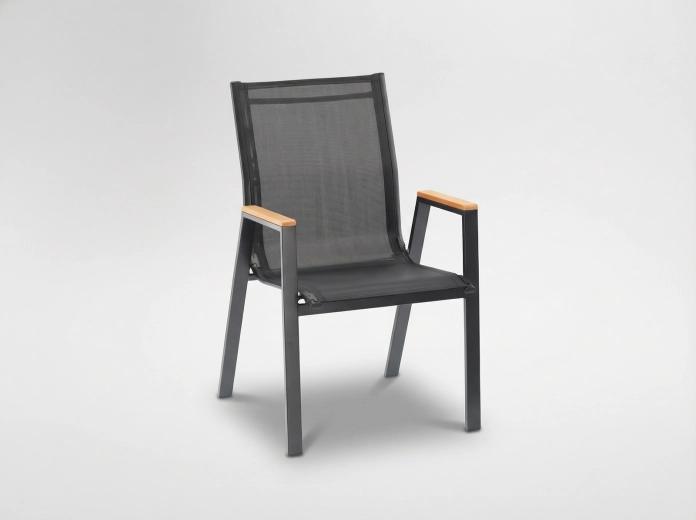 Zwarte stalen tuinfauteuil Polywood 61 × 56 × 90 cm